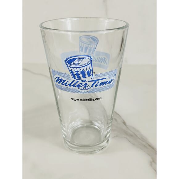 Miller Lite Mexico Flag Pilsner Pint Beer Clear Glass 16oz Drinkware 5 1/2" x2 - Picture 4 of 13
